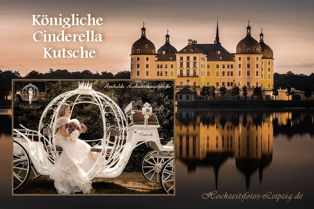 Knigliche Cinderella Hochzeitskutsche in Sachsen (Schloss Moritzburg)