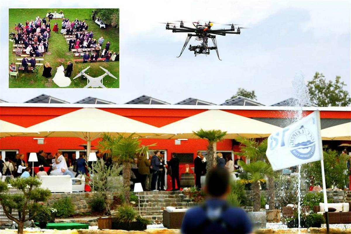 Drohnen Luftaufnahmen zur Hochzeit in Machern