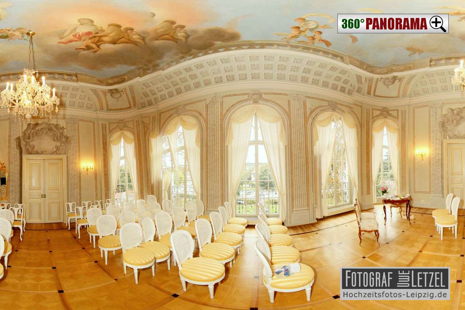 Foto: Barockes Trauzimmer im Gohliser Schl��chen - Standesamt Leipzig 